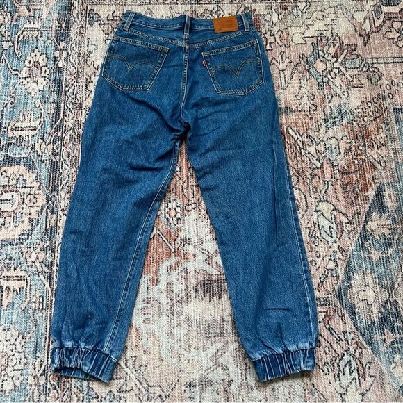 Levi's 501 Jeans Women's Jog My Memory Denim Joggers Size 27 Buttonfly High Rise - Picture 12 of 15
